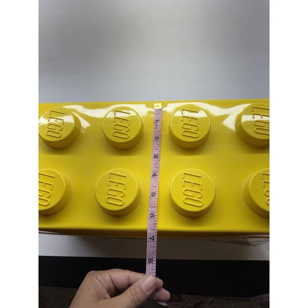LEGO Storage Brick Case 8 Stud Large Yellow Container Plastic Bin Box 4lb Misc